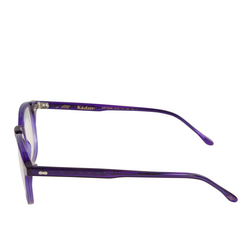 Pepper Translucent Purple Rounded Square Eyeglasses with Metallic Accents