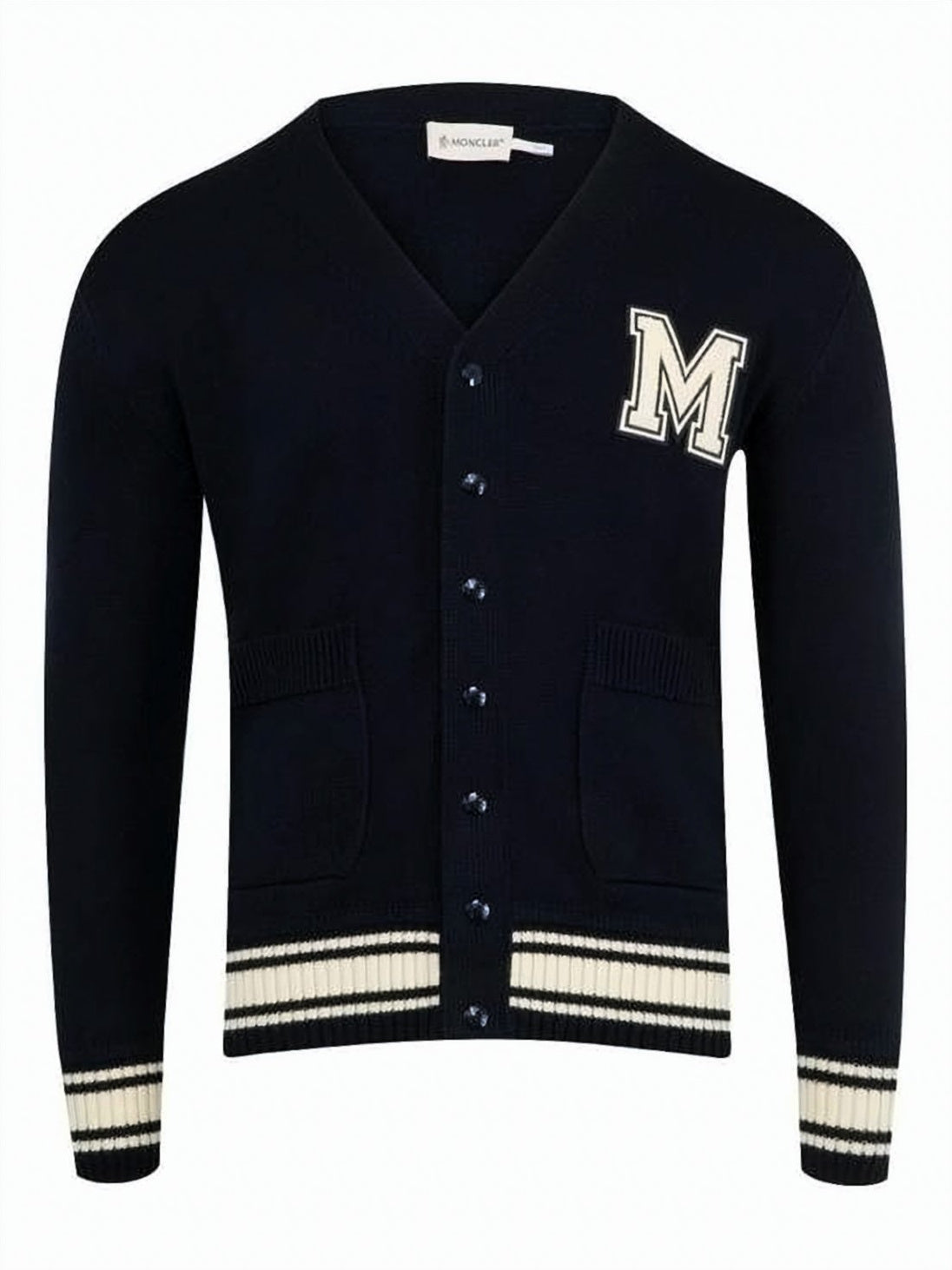 Deep V-Neck Knit Cardigan