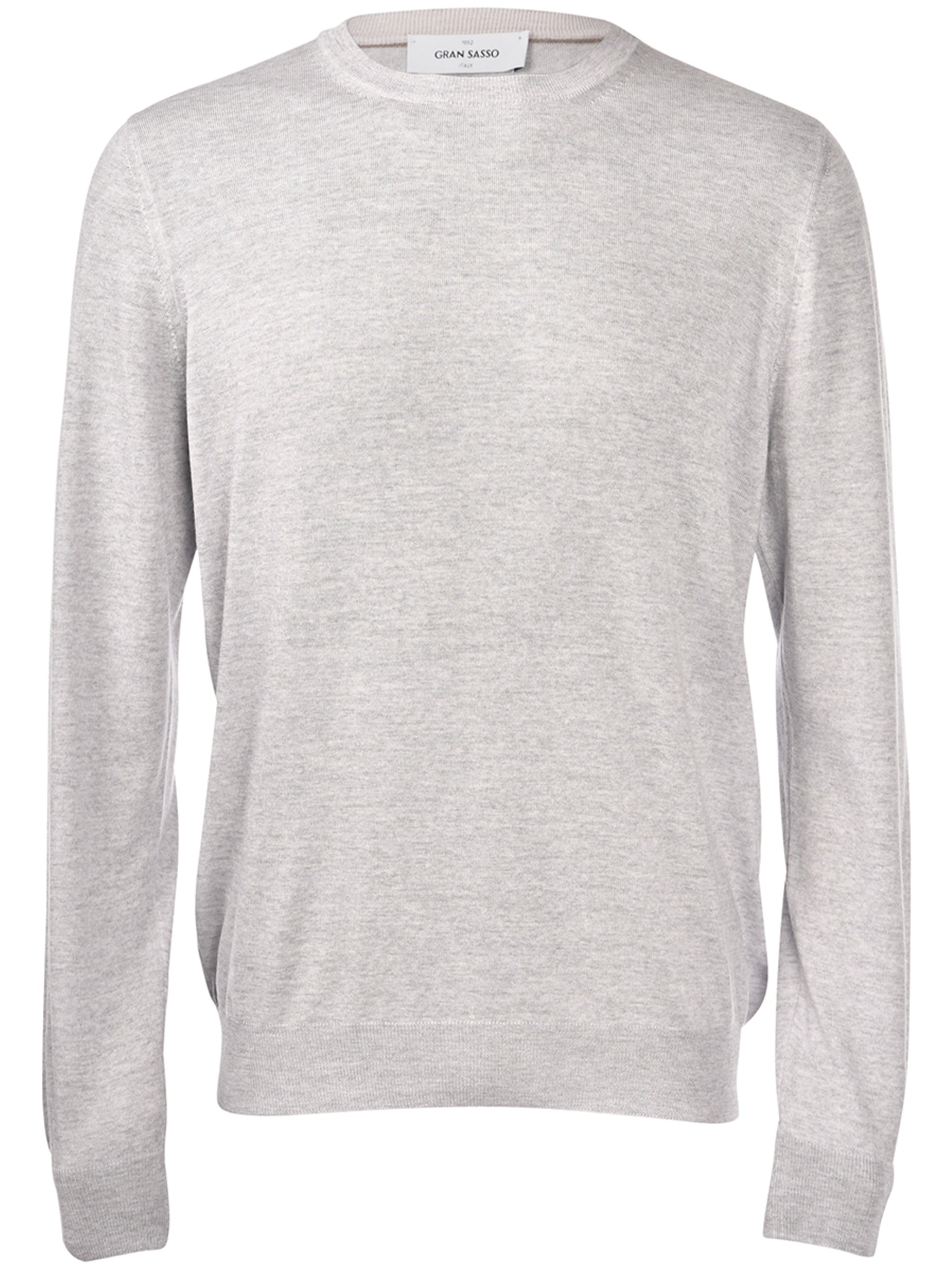 Paricollo Heathered Grey Crew Neck Sweater