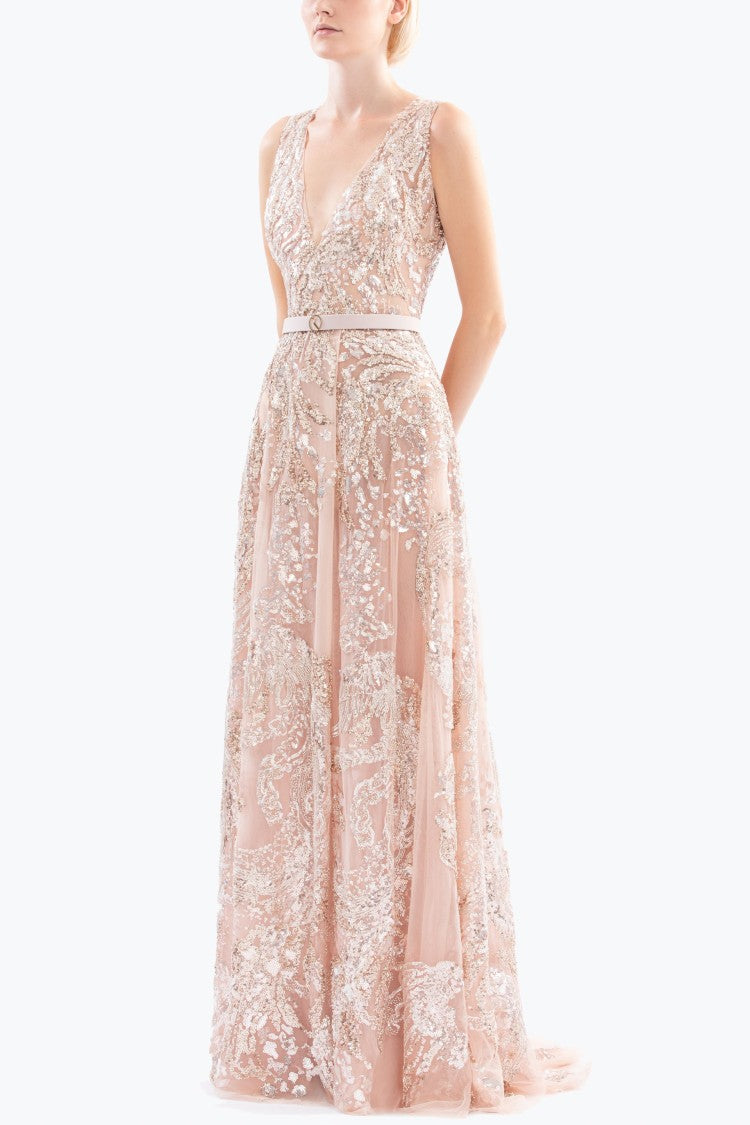 Embroidered Long Dress