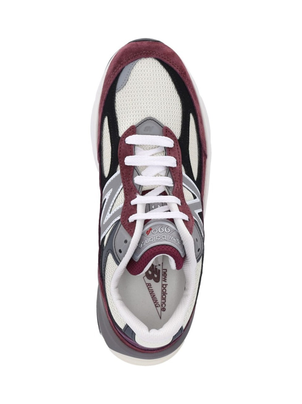 Bordeaux Suede And Mesh Sneakers With Iconic Logo