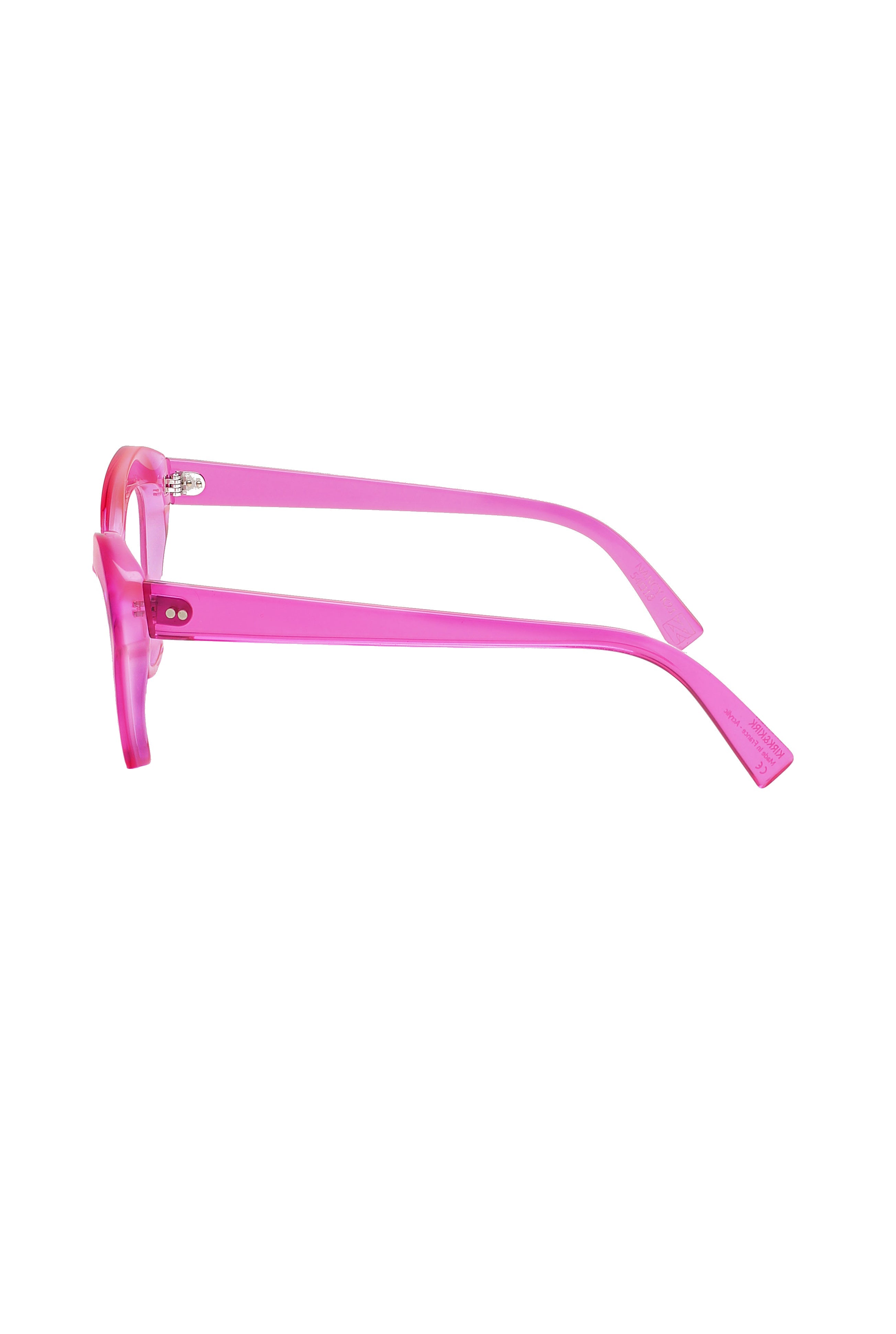 11Mw4C10A Translucent Pink Cat-Eye Sunglasses