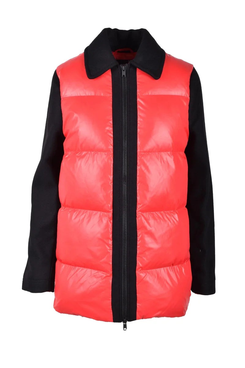 Parka Black/Red with Wool Sleeves