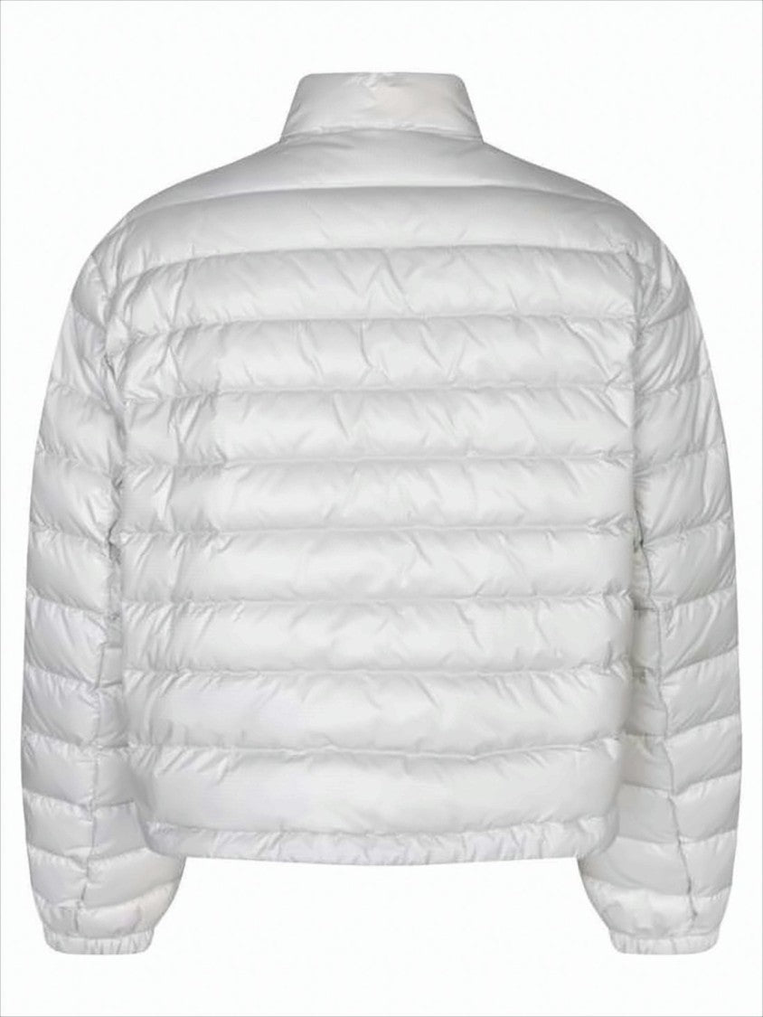 Cropped Puffer Jacket with Horizontal Quilting