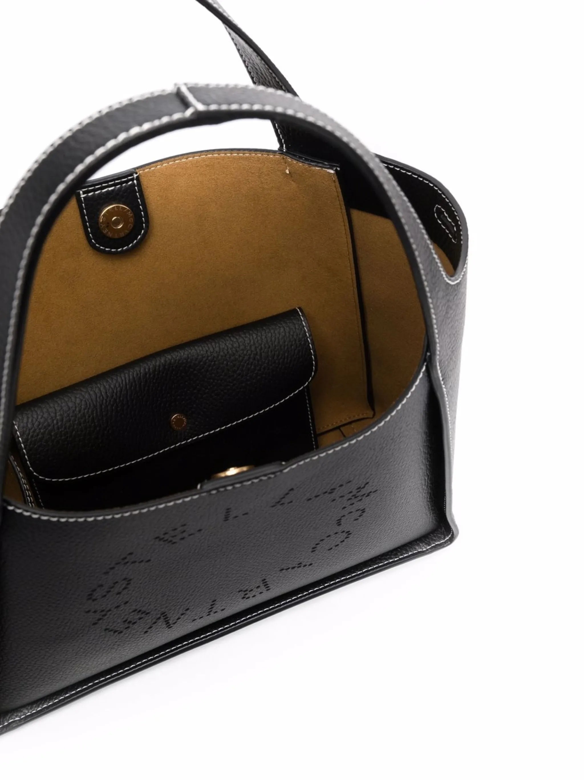 Structured Logo Crossbody Tote Bag With Dual Handles