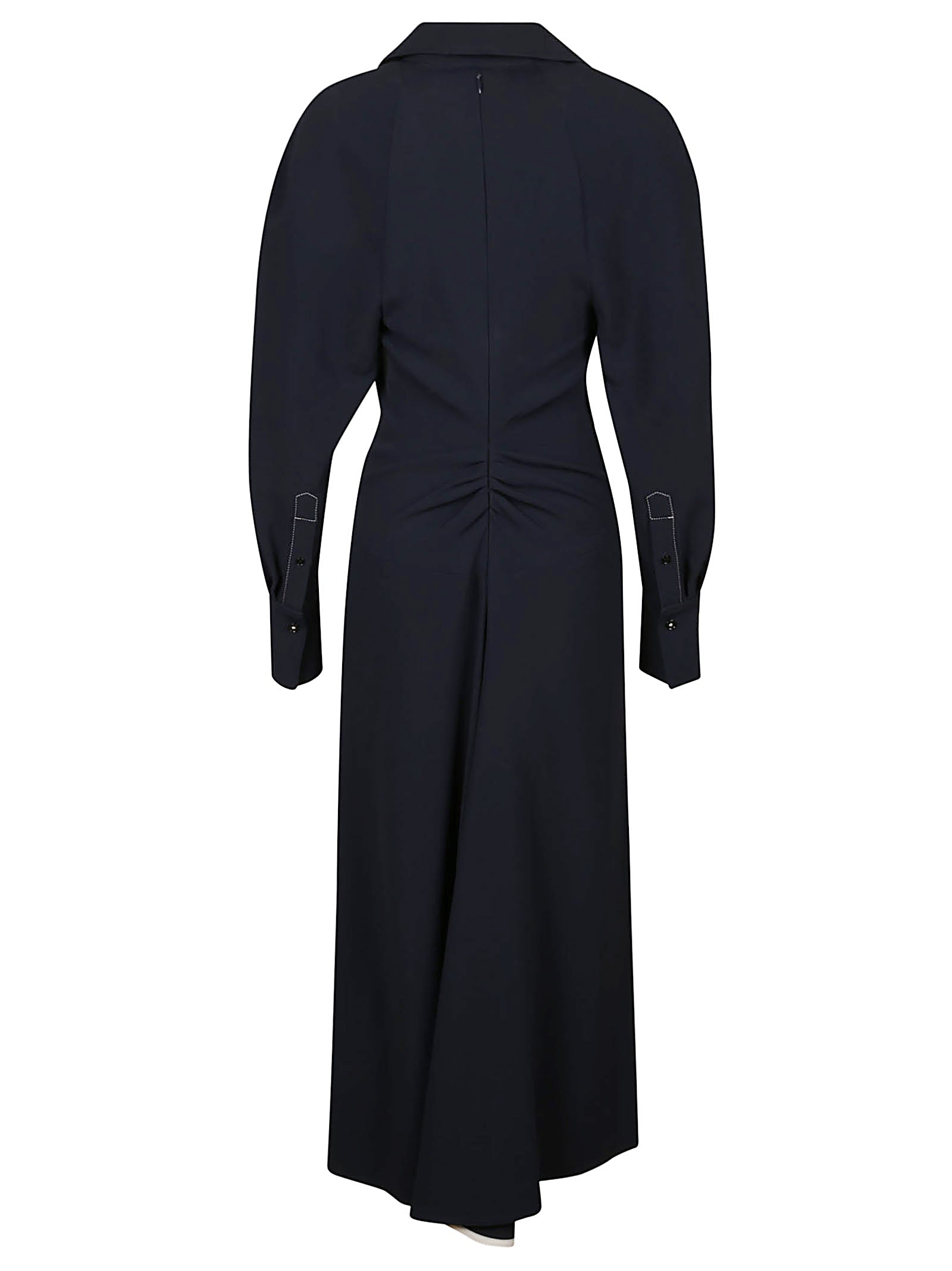 Long Sleeve Polo Collar Midi