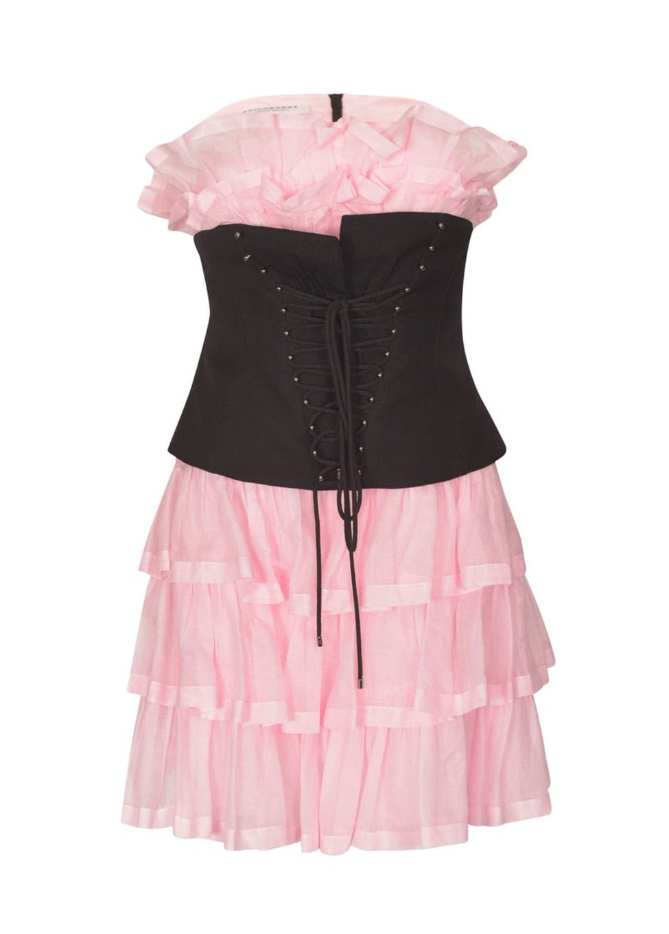 Strapless Tiered Mini Dress