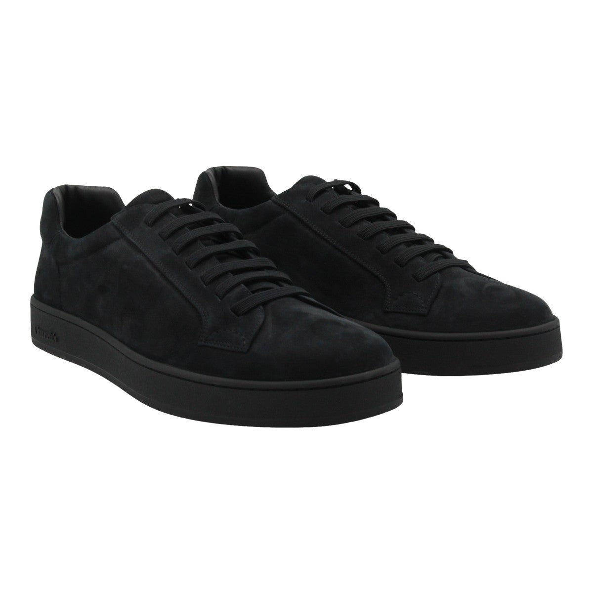 Black Low-Top Sneakers with Matte Finish