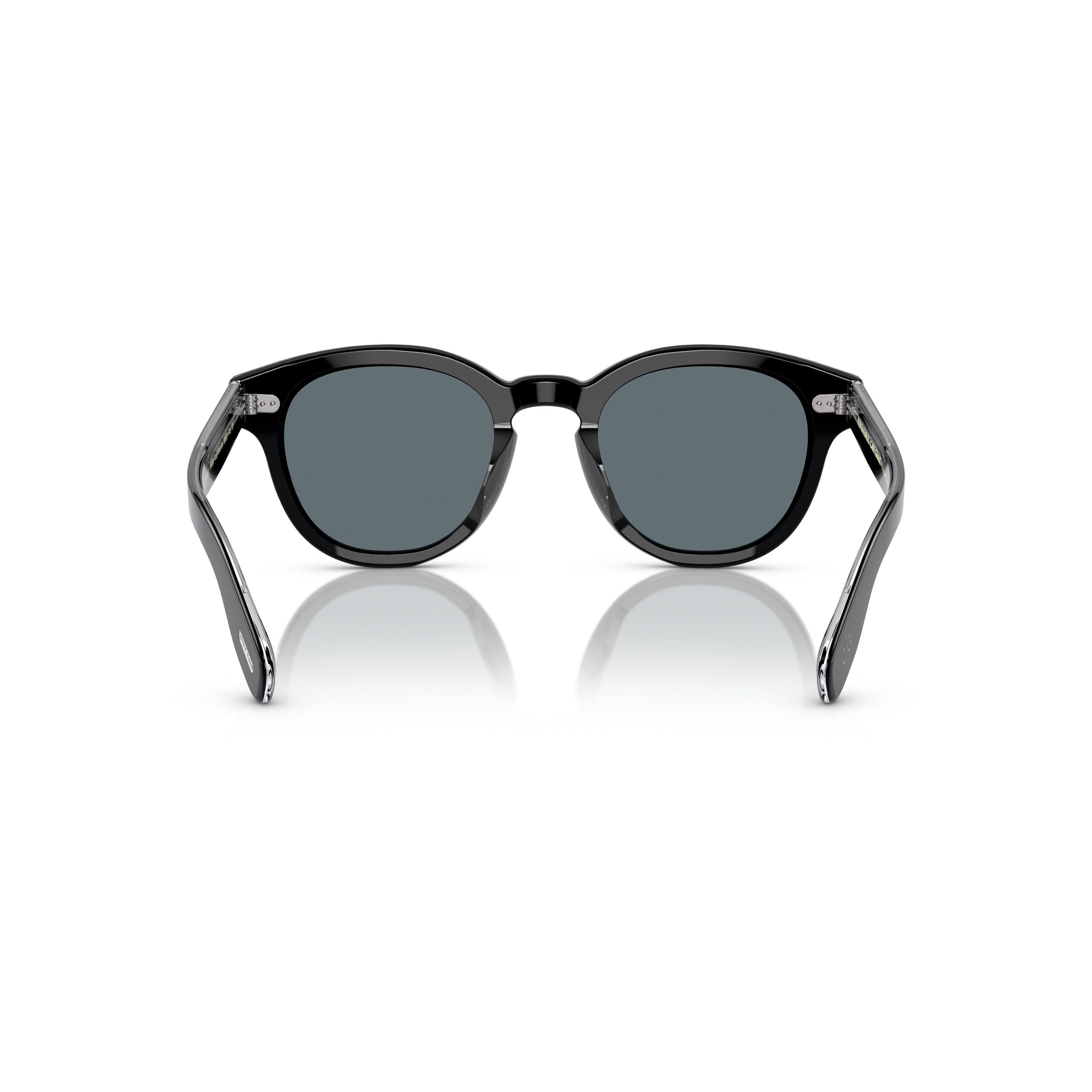 0ov5413su Glossy Black Acetate Round Frame Sunglasses