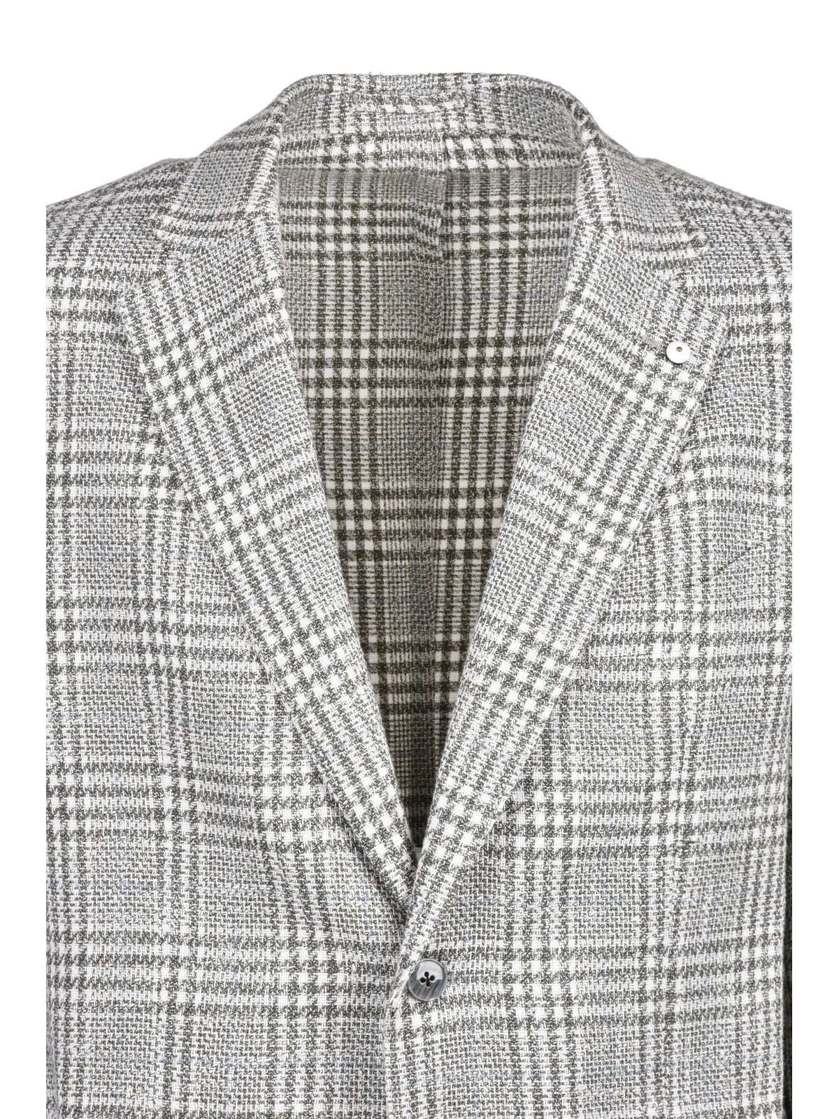 Round Jacket Mixed Fibers - White/Green