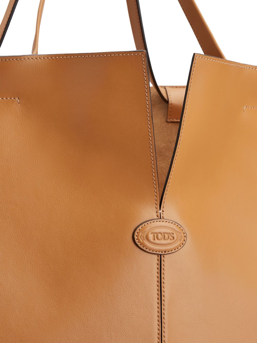 Smooth Brown Leather Tote