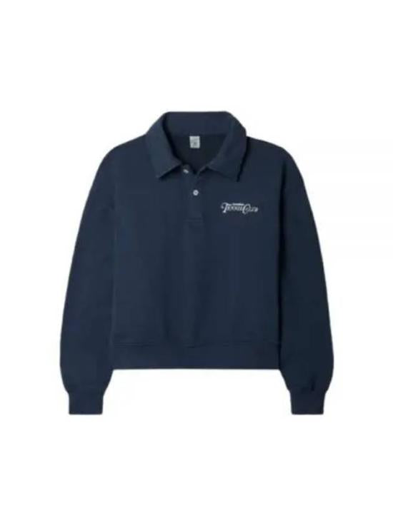 Cropped Polo Shirt with Classic Collar and Embroidered Logo