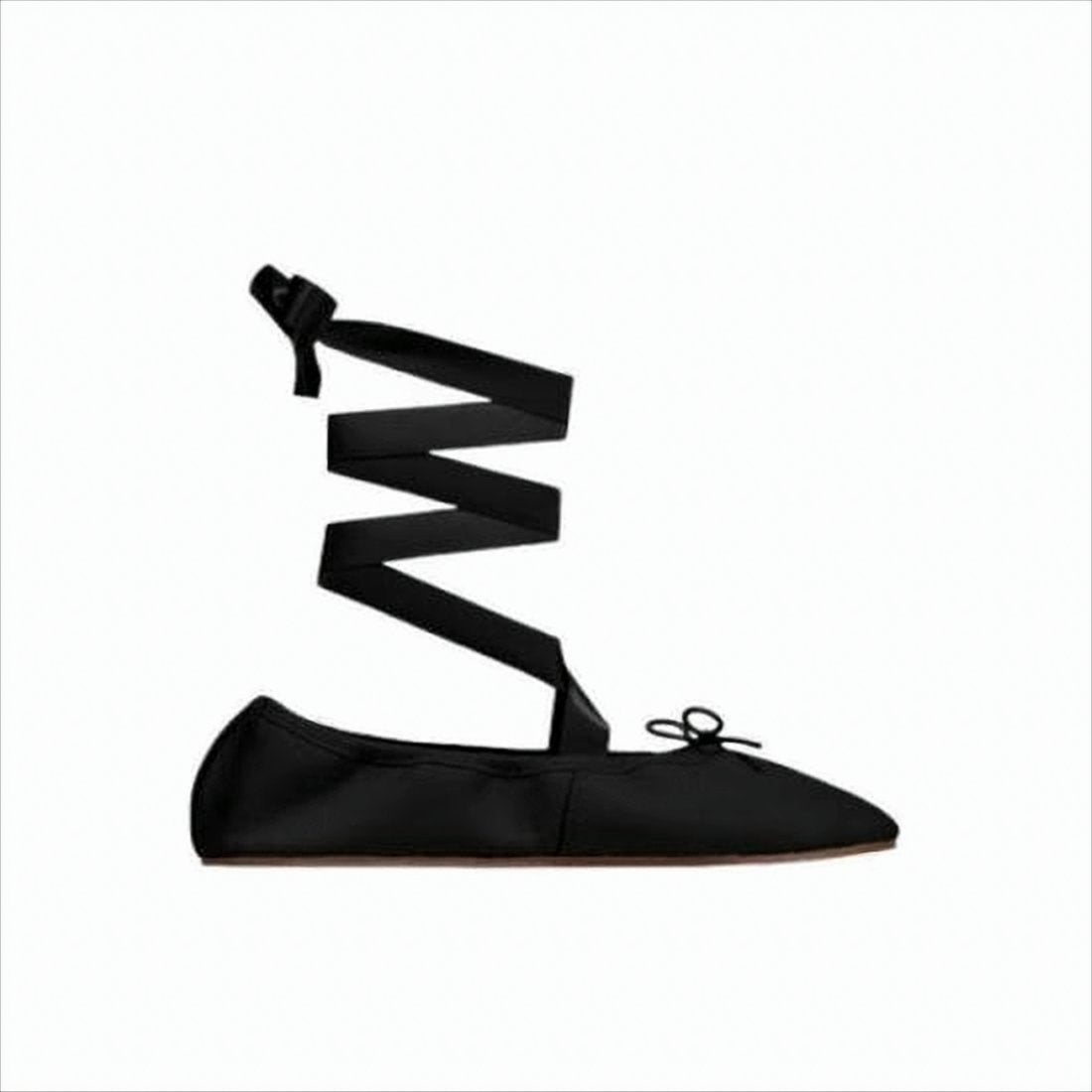Pointed Toe Flat Shoes with Bow Detail