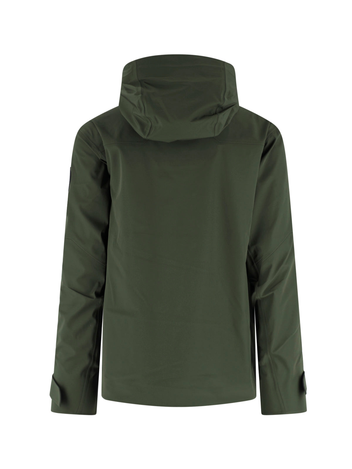 Olive Green Minimalist Jacket with Adjustable Cuffs