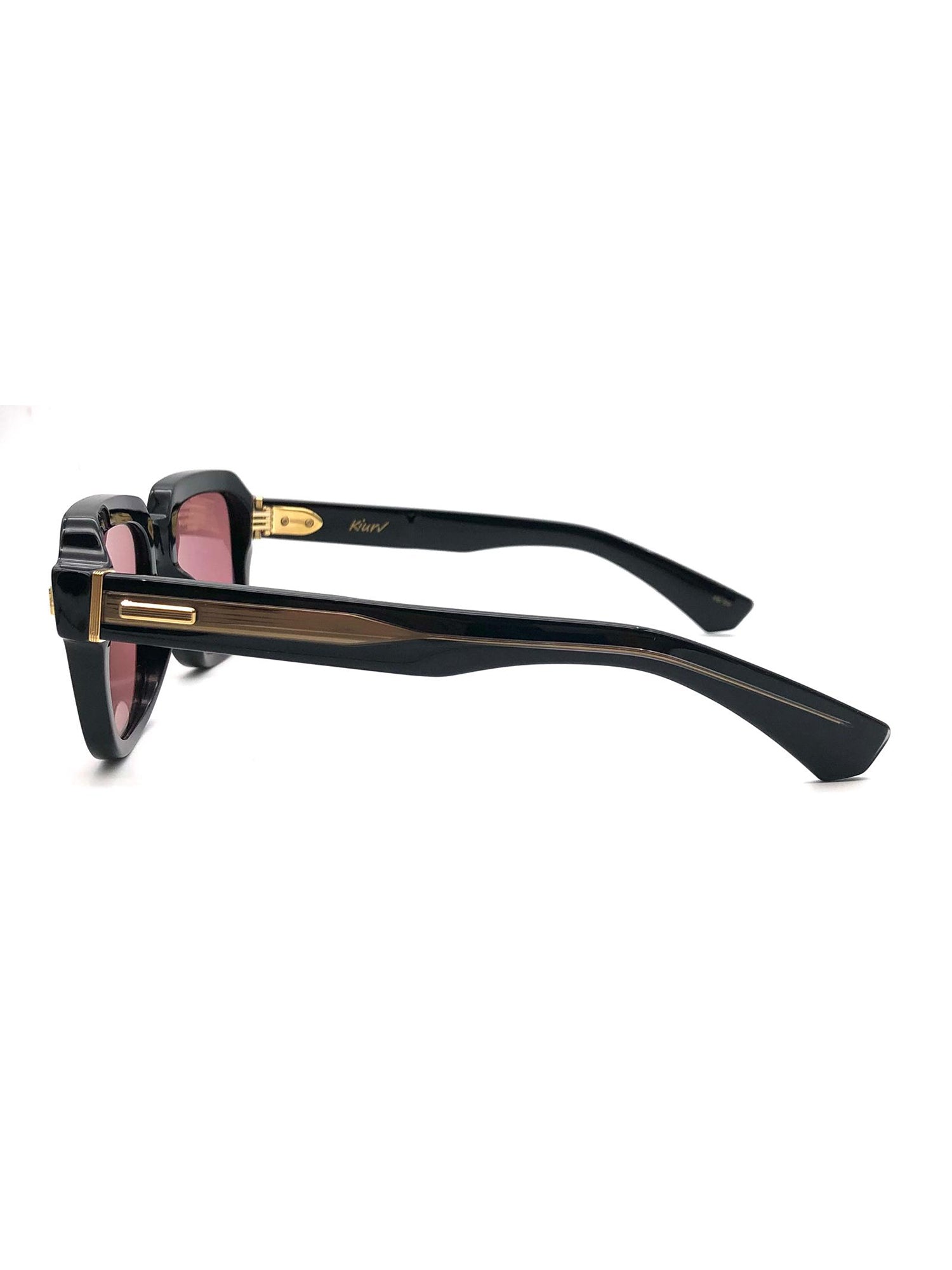Sleek Black Acetate Optical Frames with Soft Pink Lenses