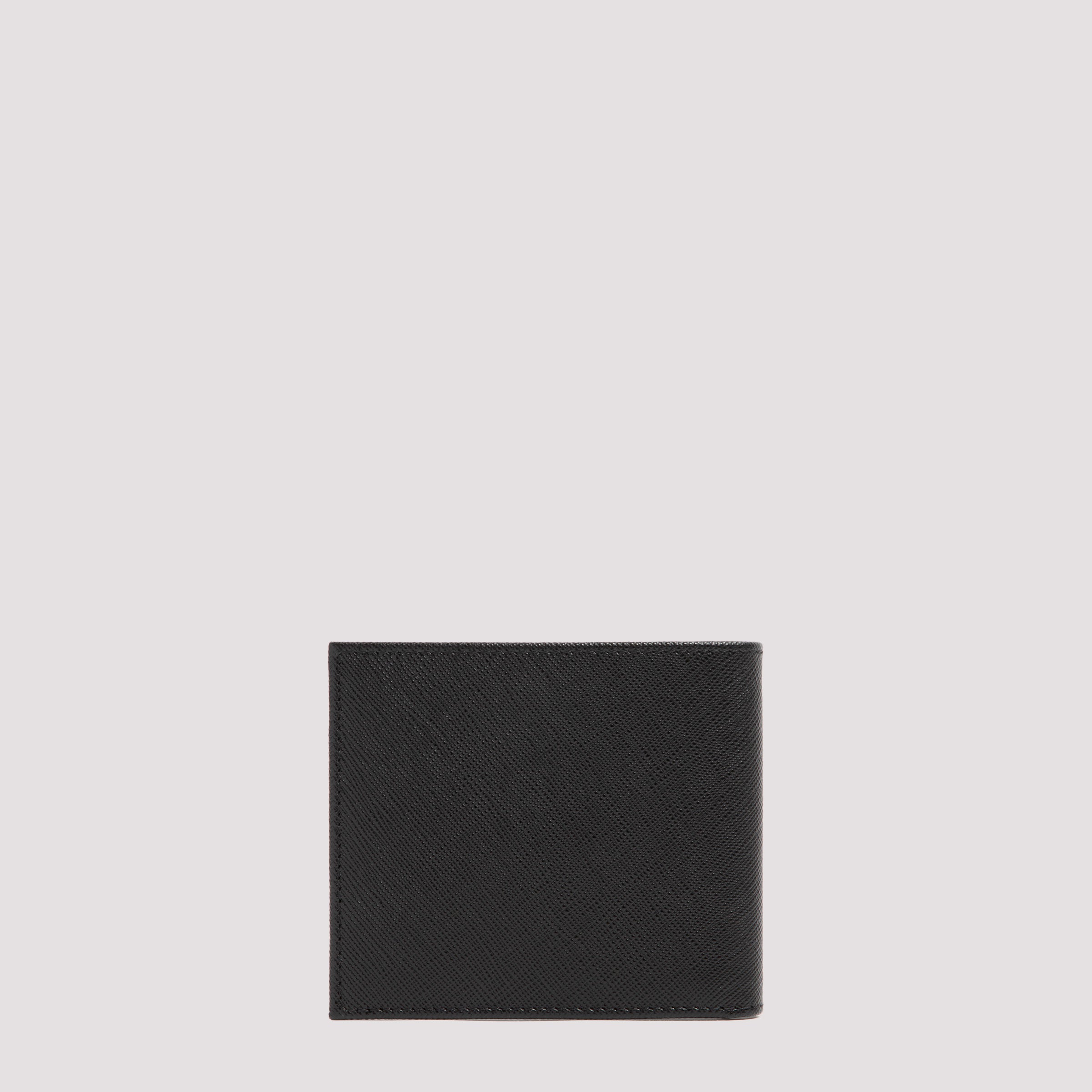 Bifold Black Saffiano Leather Wallet