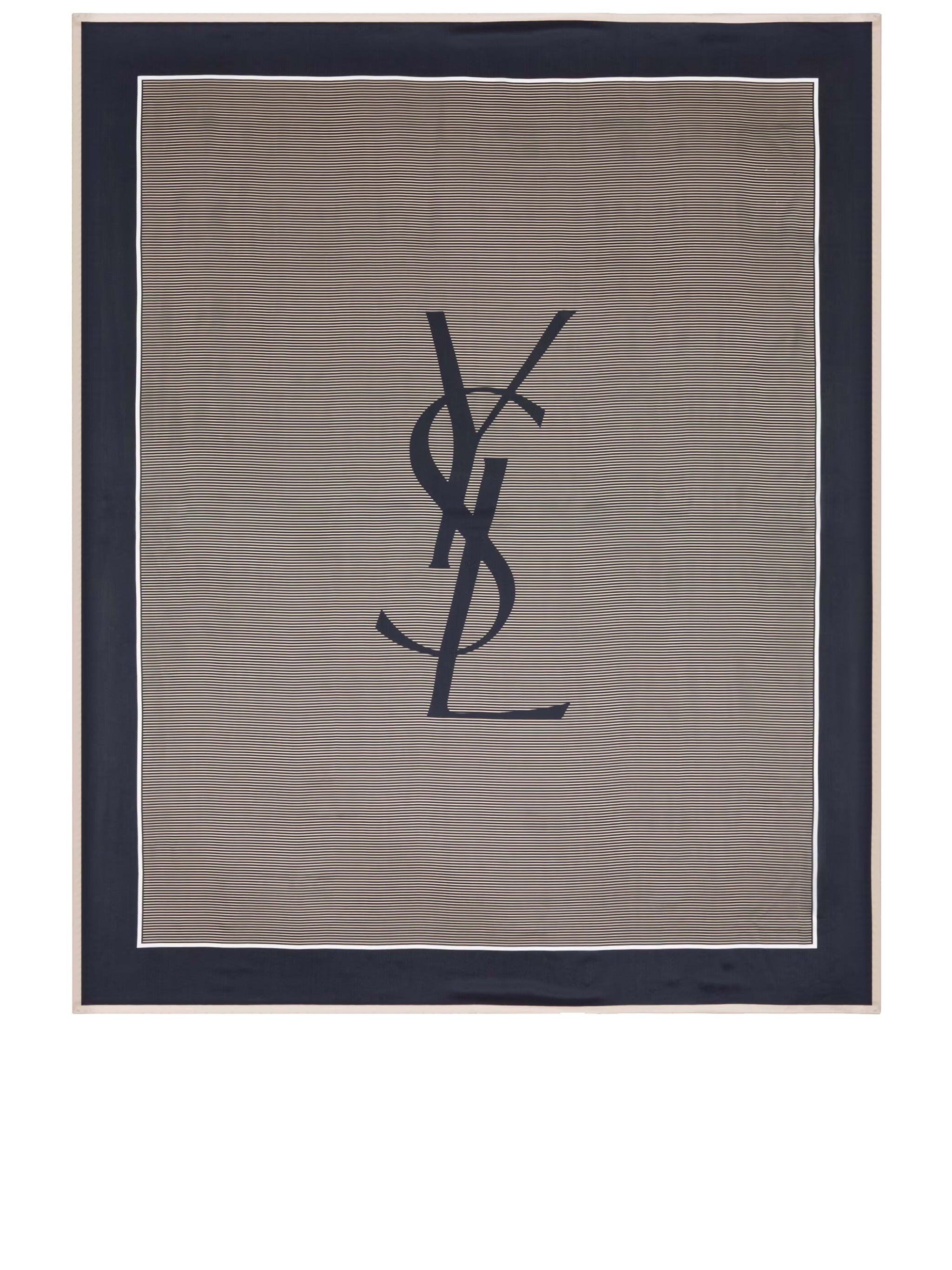 Taupe Monogram Square Fabric Pareo