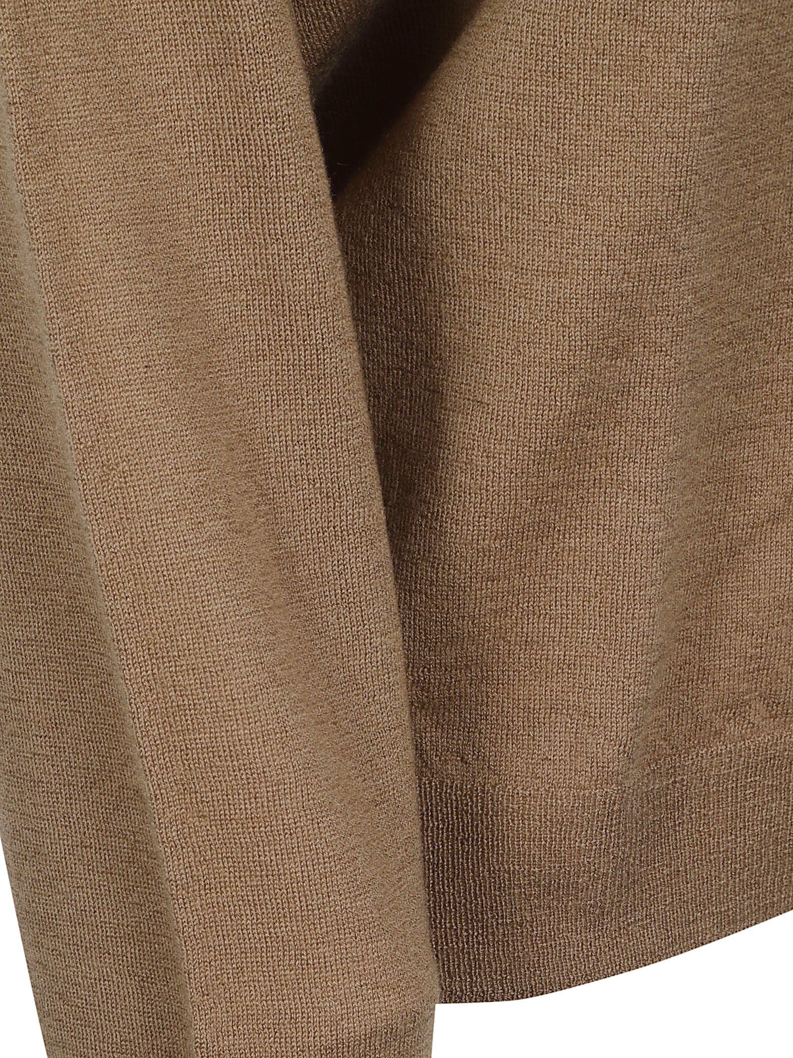 Woman Plain Knitted Vneck Sweater