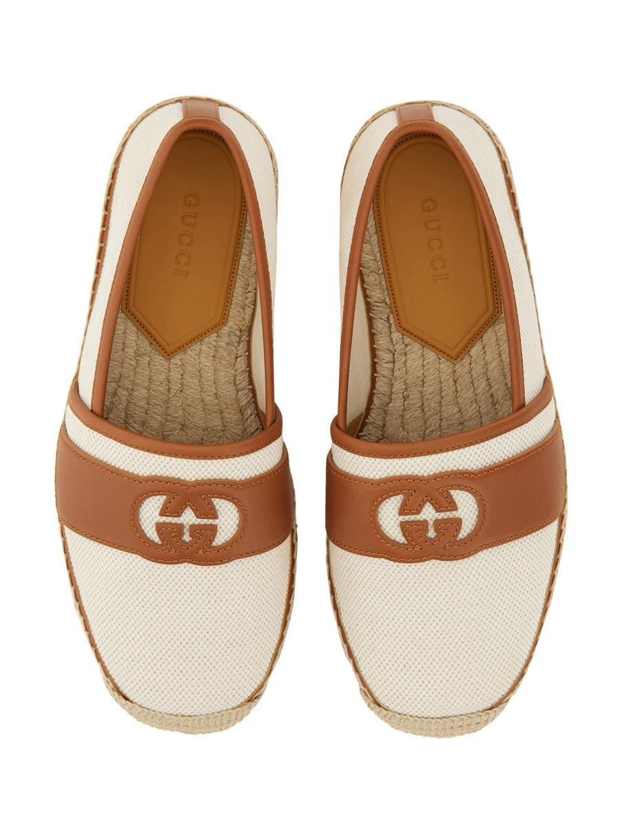 Espadrilles with Cross GG Pattern and Textured Sole