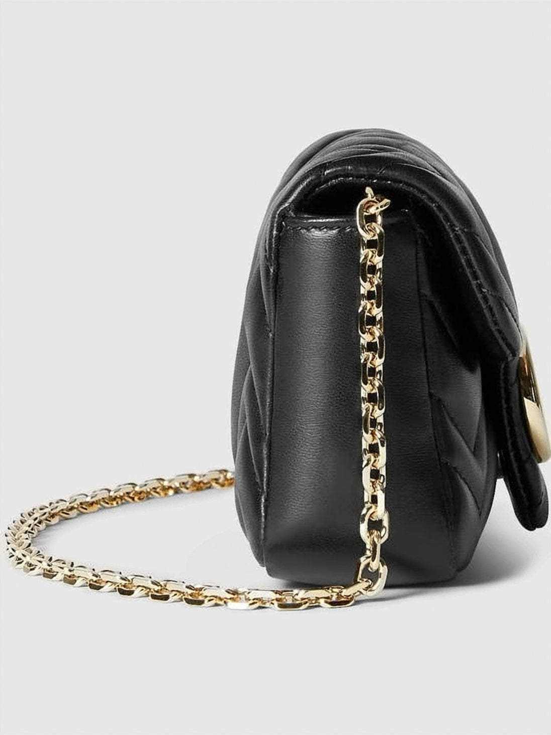 Quilted Chevron Mini Shoulder Bag with Double G Logo