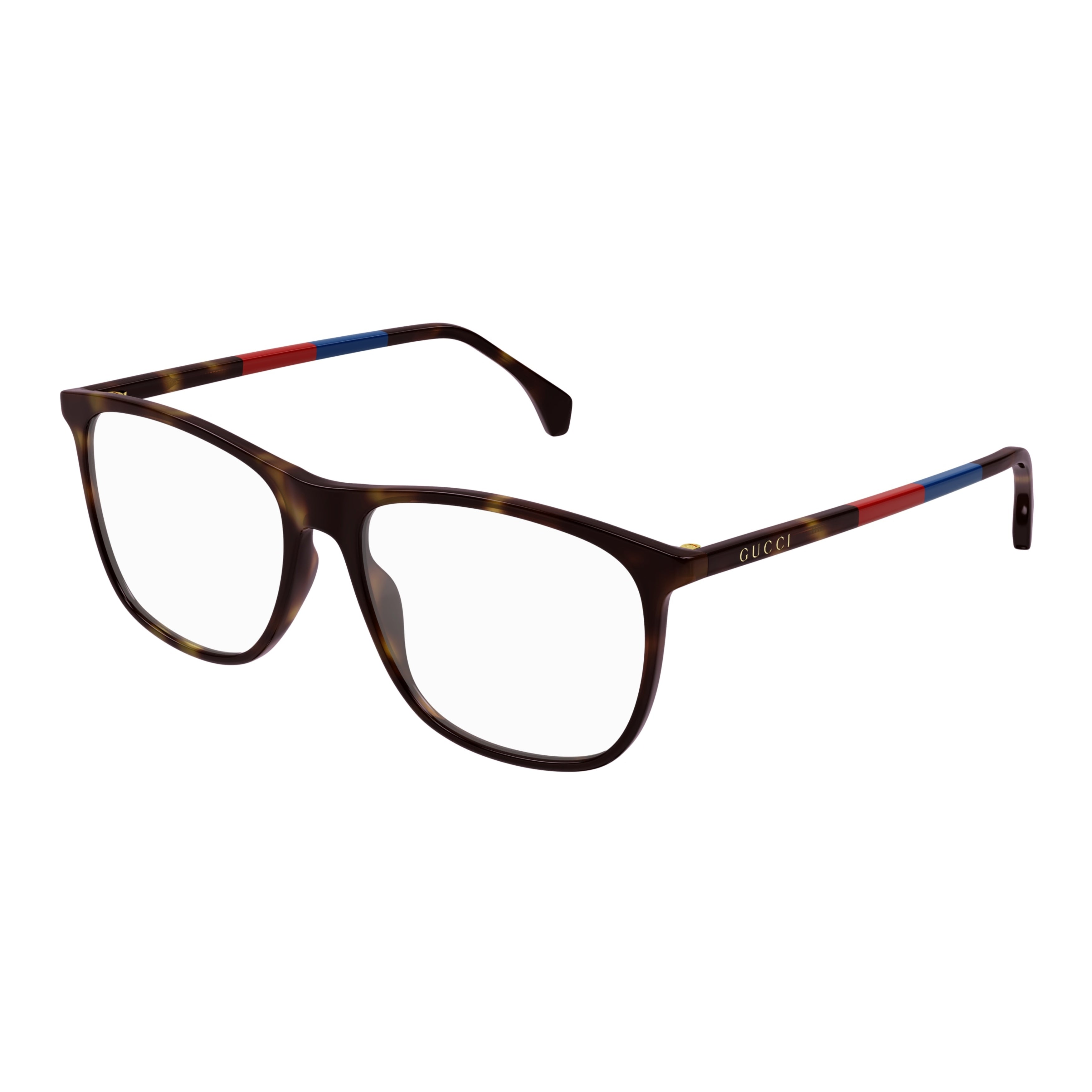Gg0554o Tortoiseshell Square Frame Eyeglasses