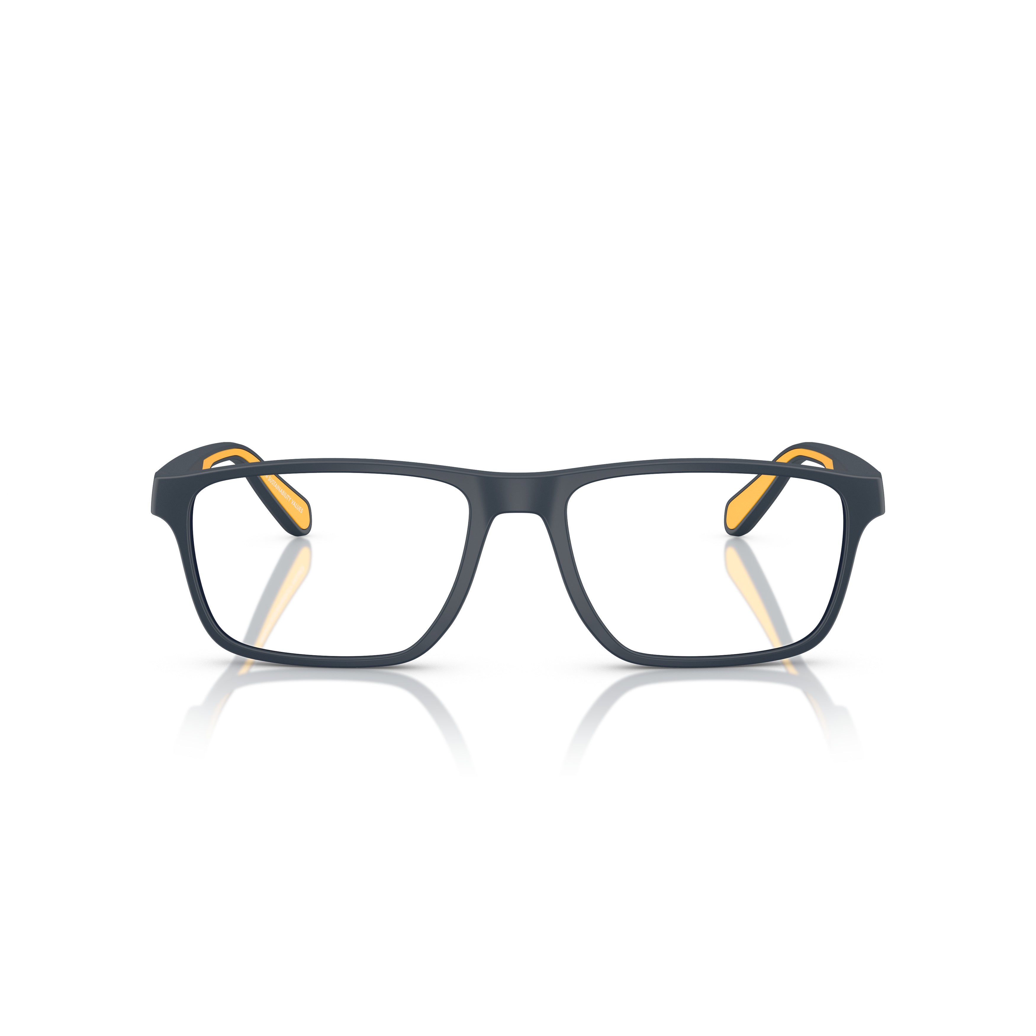 0ea3233 Rectangular Eyeglass Frames in Matte Black with Vibrant Accents
