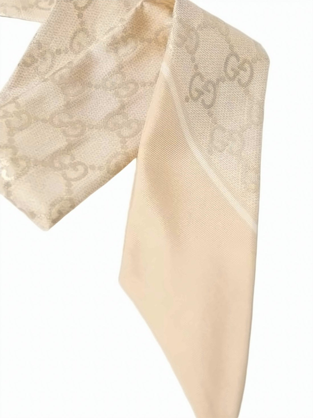 Silk Scarf with Monogram Pattern