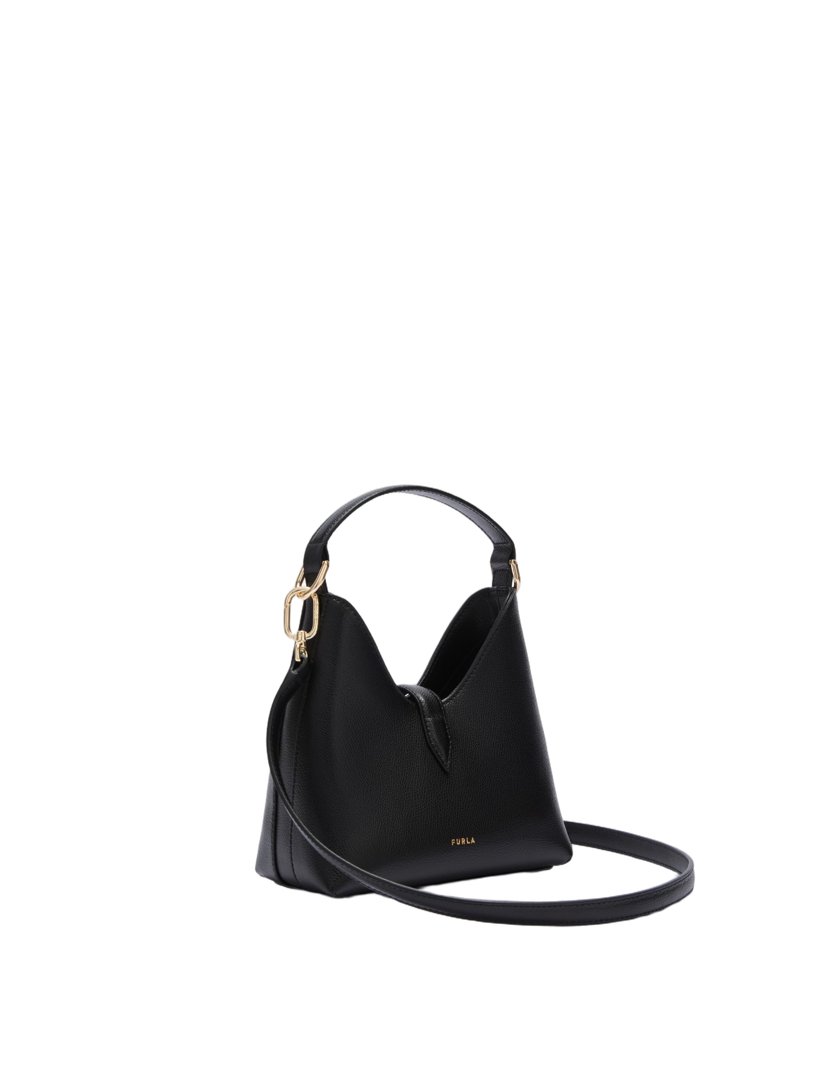 Iride Mini Leather Bag, Black