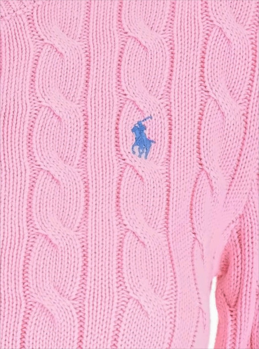 Cropped Cable-Knit Cardigan with Button-Down Front