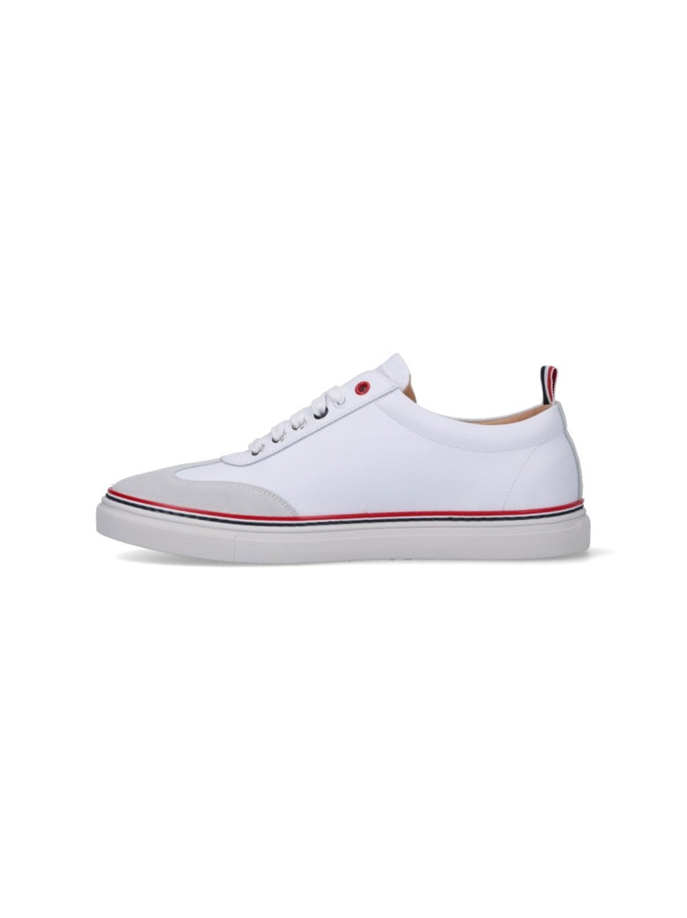 Tricolor Detail Sneakers – White