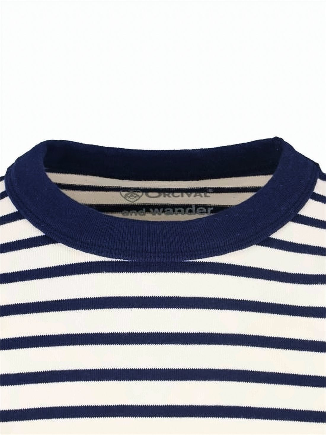 Navy and White Striped Long-Sleeve Shirt