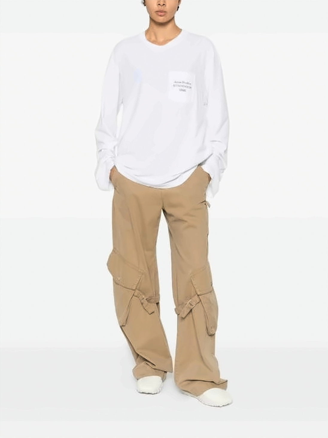 Long-Sleeve Shirt with Textured Fabric and Chest Pocket