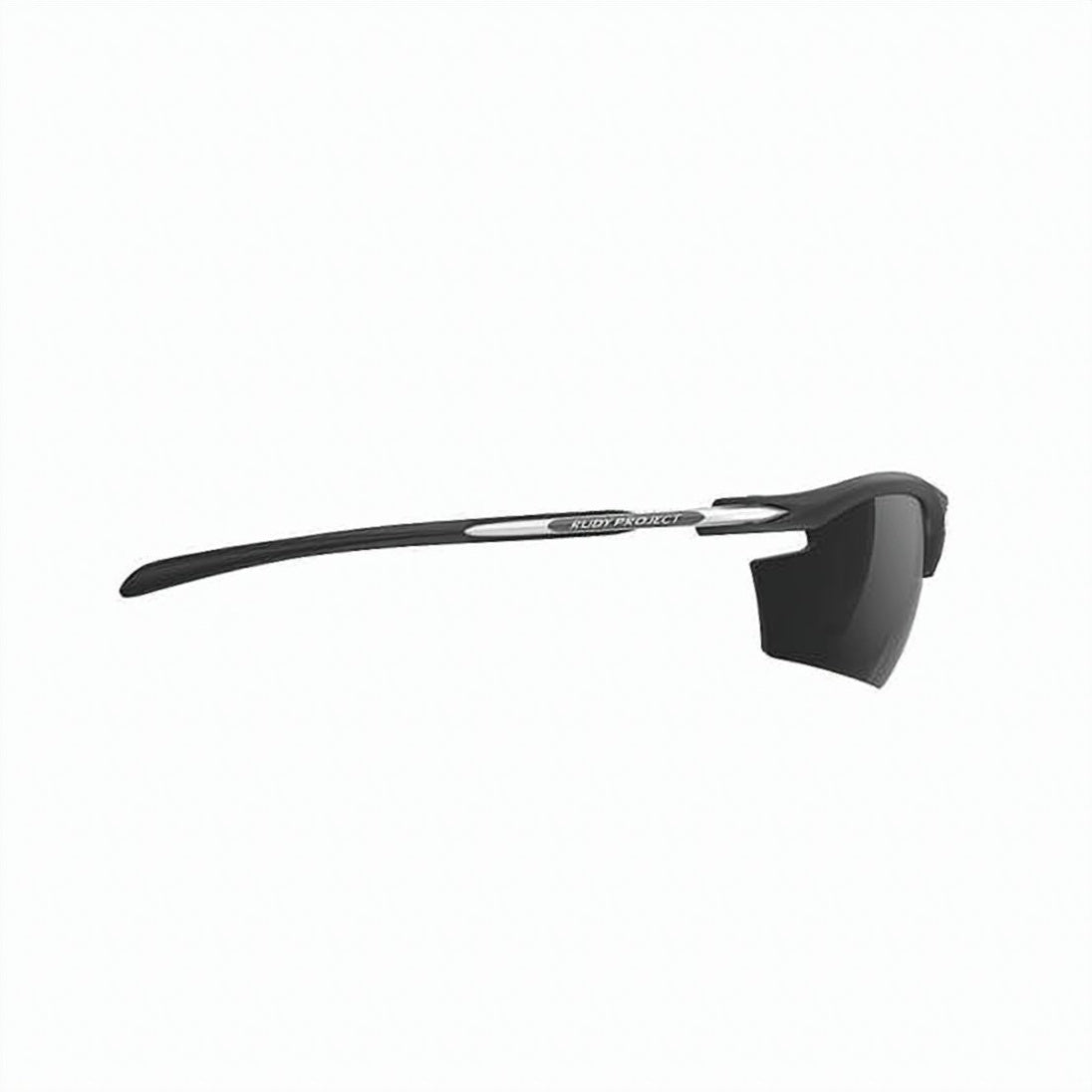 Semi-Rimless Black Sunglasses with Sporty Design