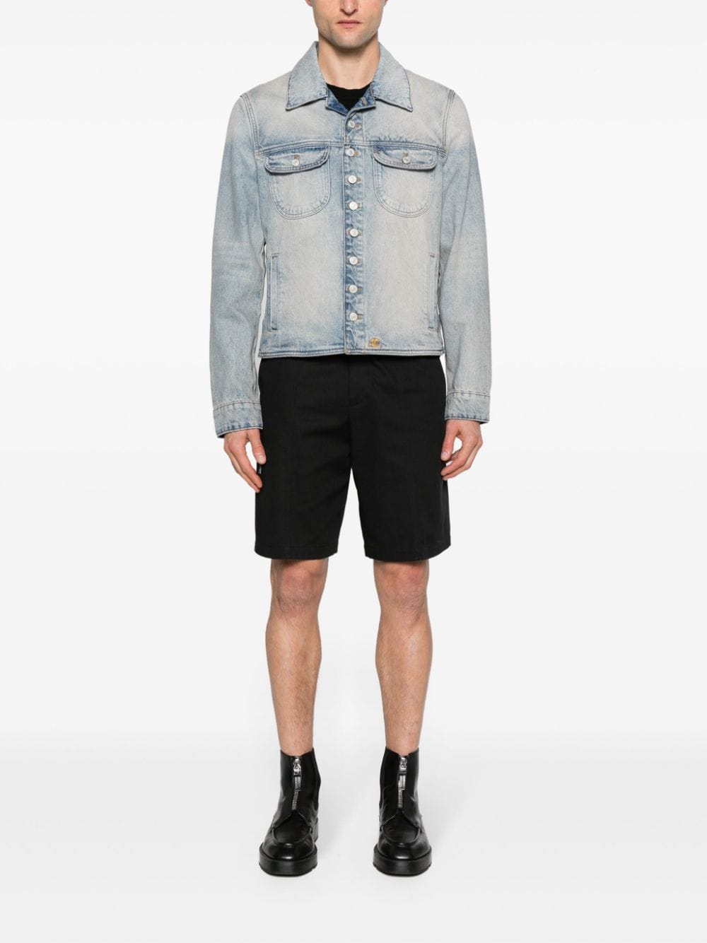 Light Blue Cotton Denim Jacket