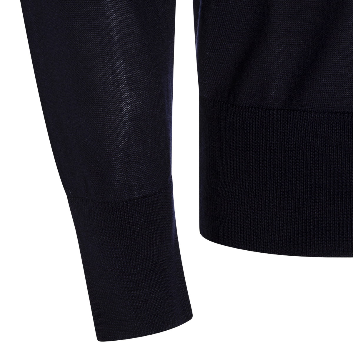 Lightweight Navy Blue Sweater With Button Placket
