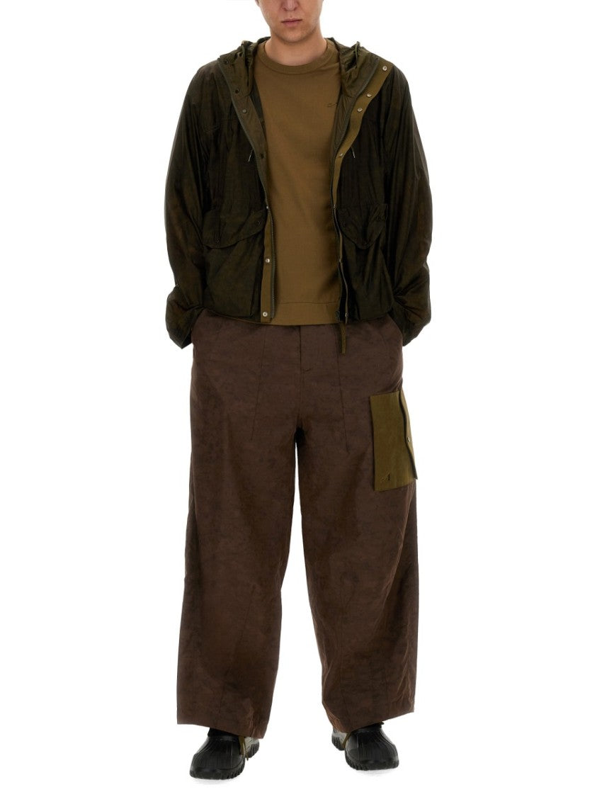 Textured Brown Cargo Pants