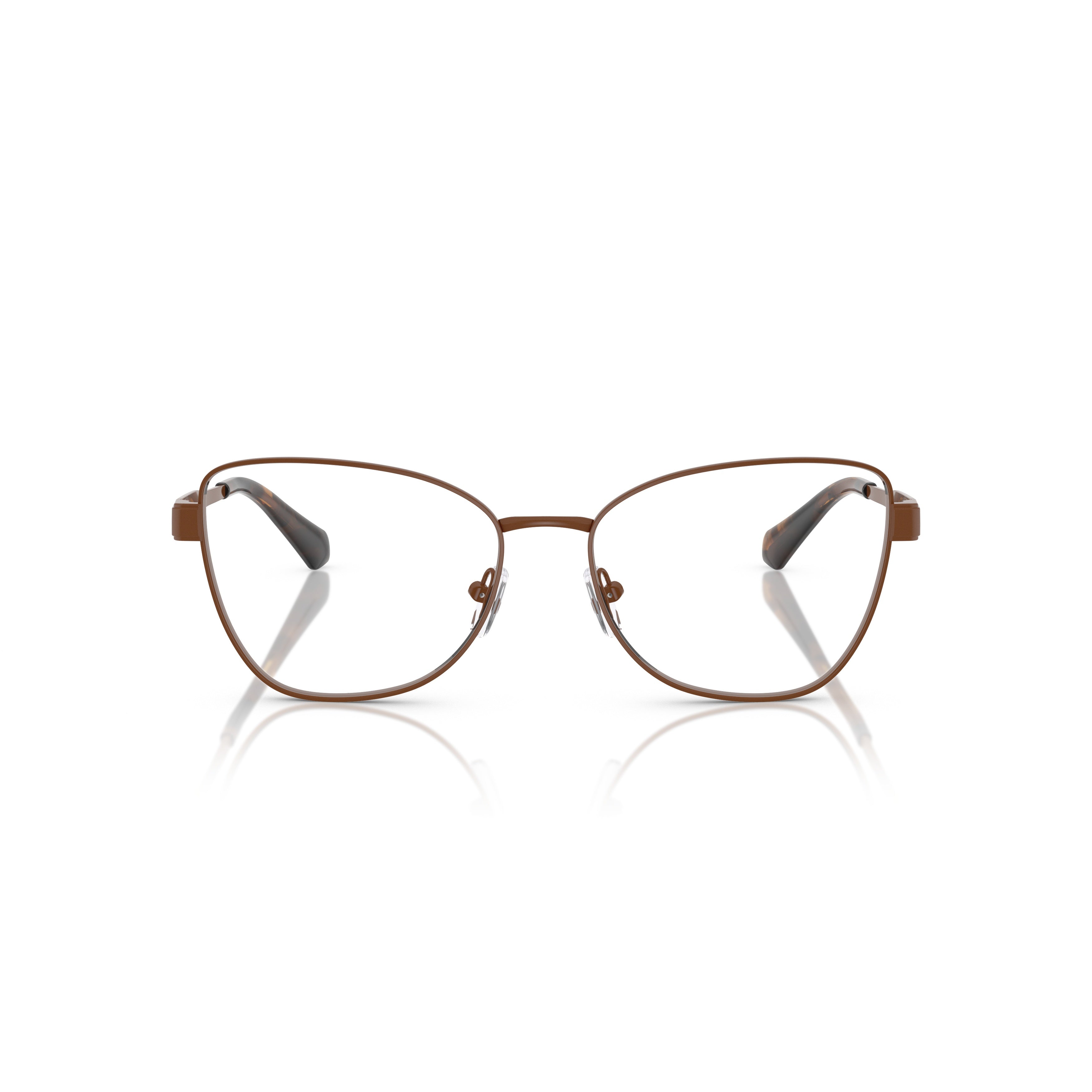 0mk3085 Sleek Tortoiseshell-Patterned Metal Frame Eyeglasses