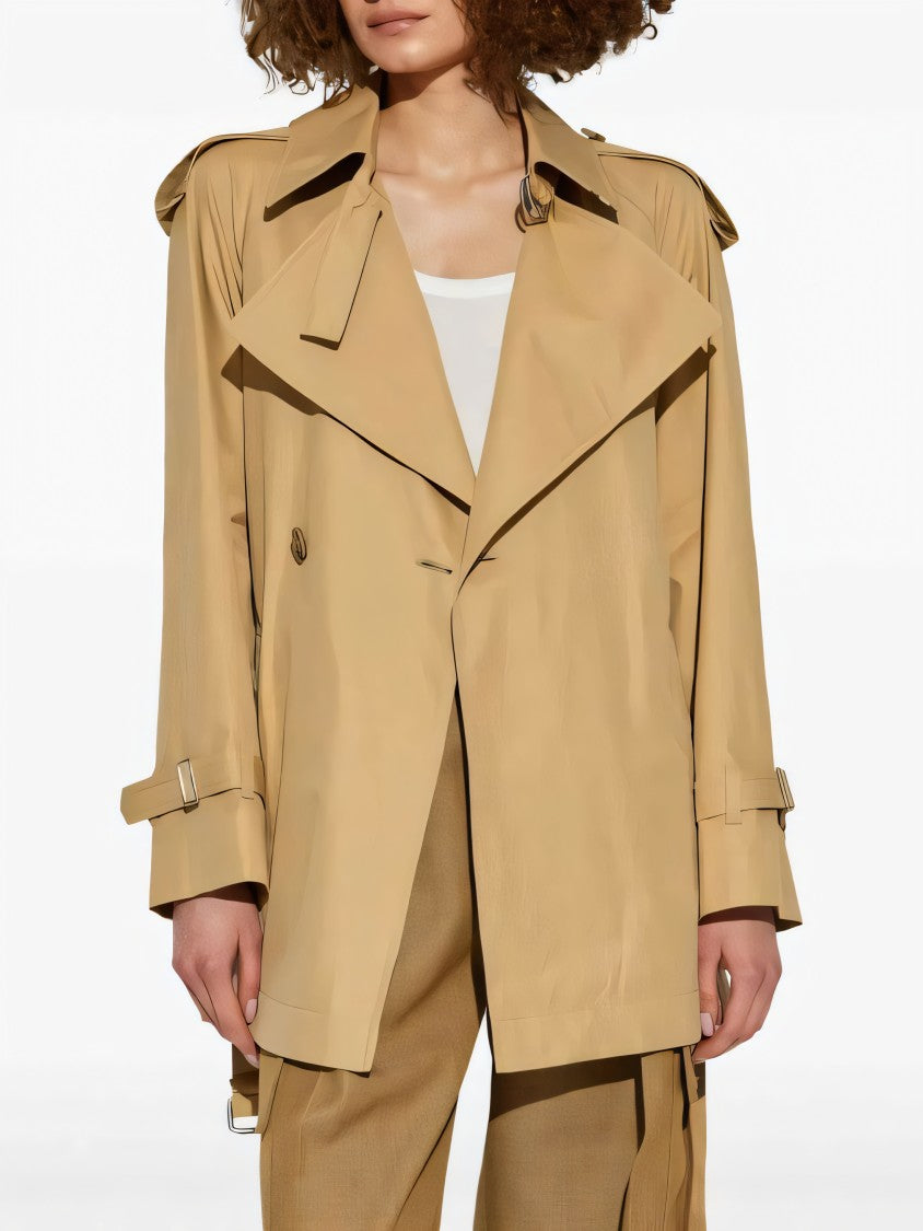 Classic Trench Coat with Belted Waist