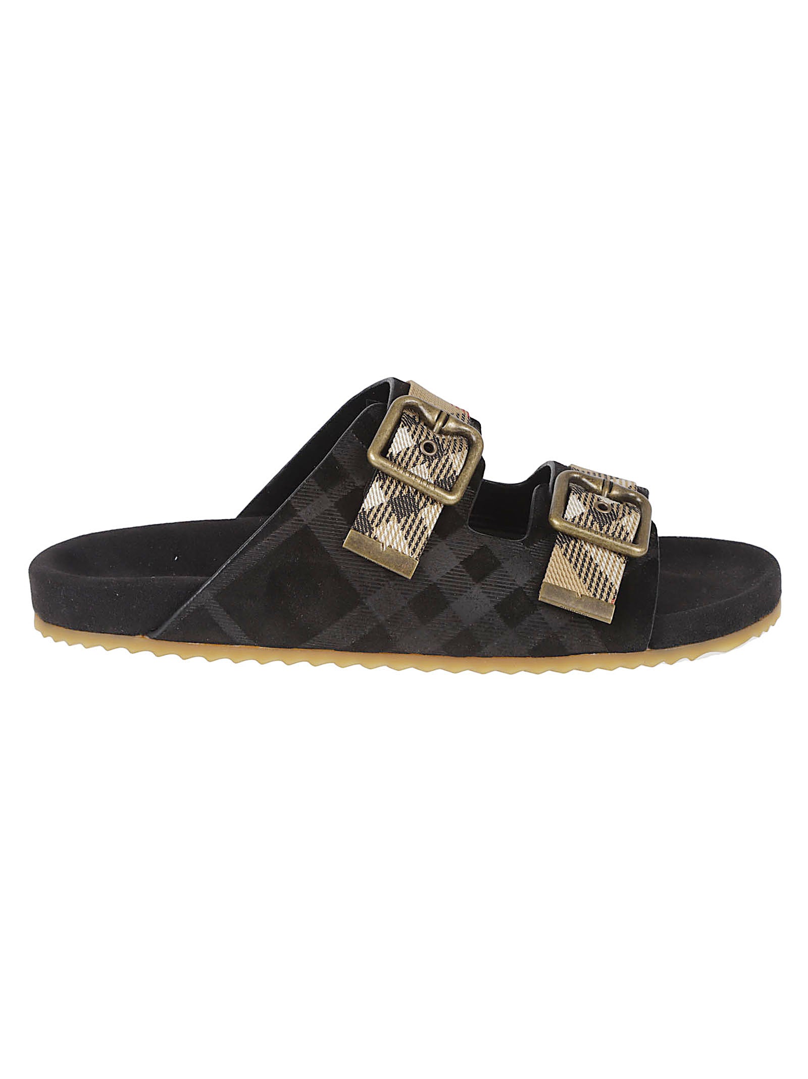 Two-Strap Black Sandals