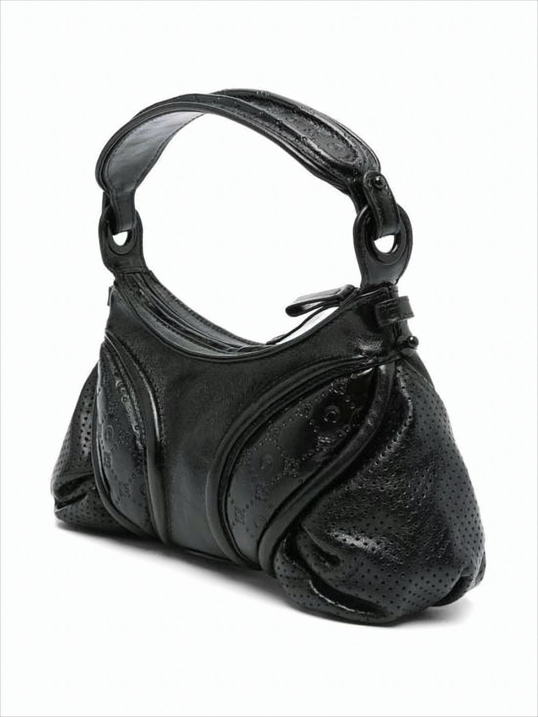 Structured Black Calf Leather Tote Bag