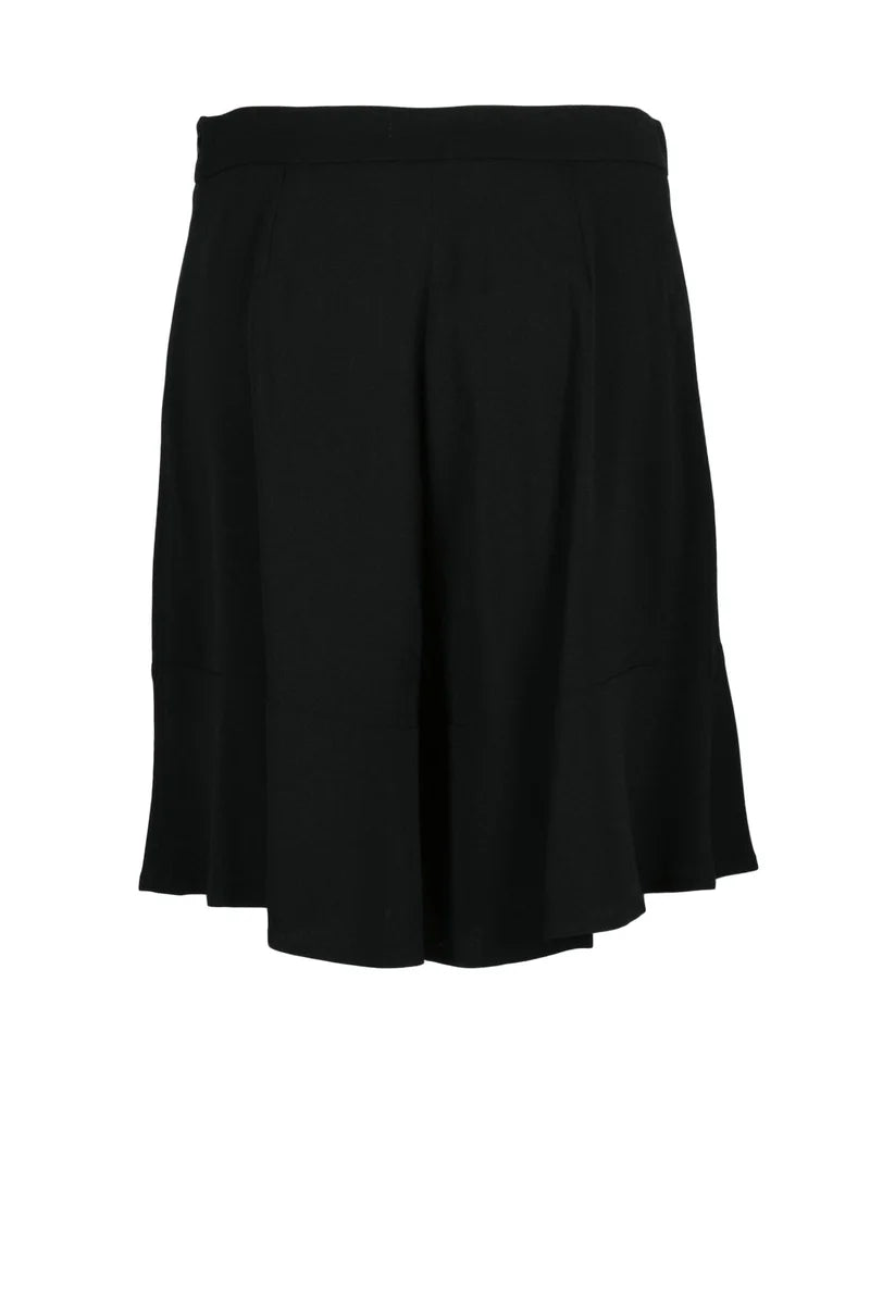 Black Acetate/Viscose Bermuda Shorts