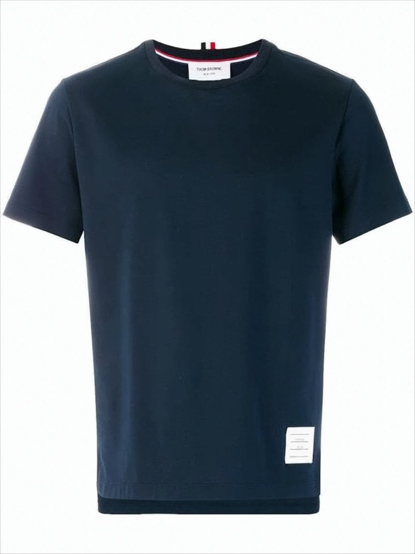 Short-Sleeved Cotton T-Shirt with Signature Stripe