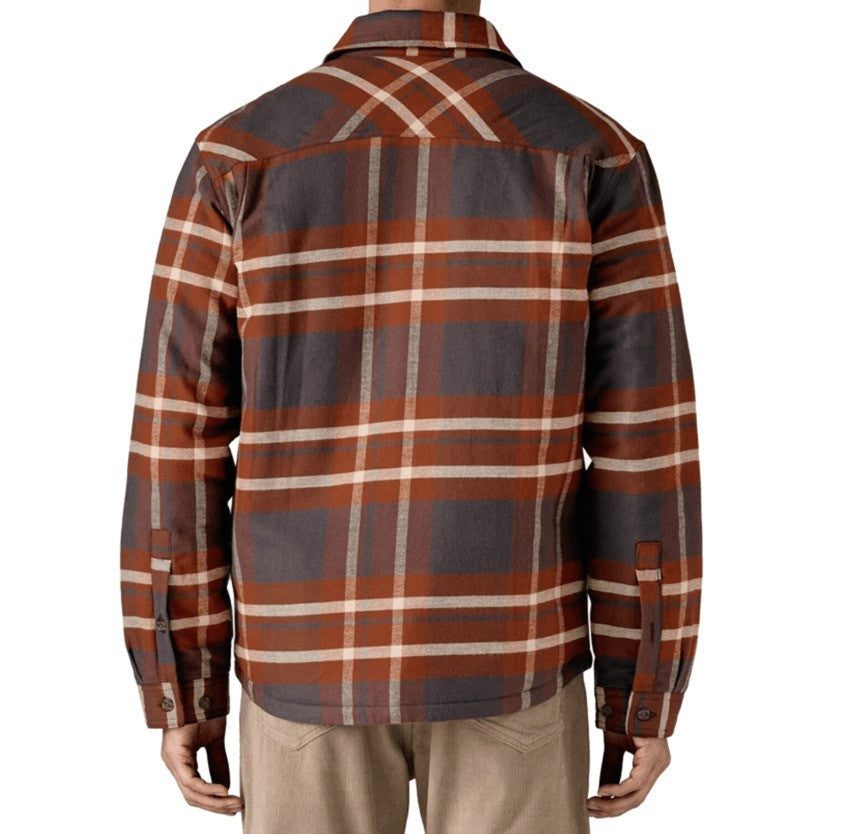Lightweight Insulated Flannel Shirt Jacket in Muted Plaid
