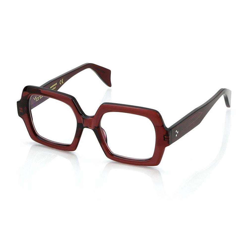 Concept Eyewear Mk304 Geometric Optical Frames In Transparent Bordeaux Mazzucchelli Acetate
