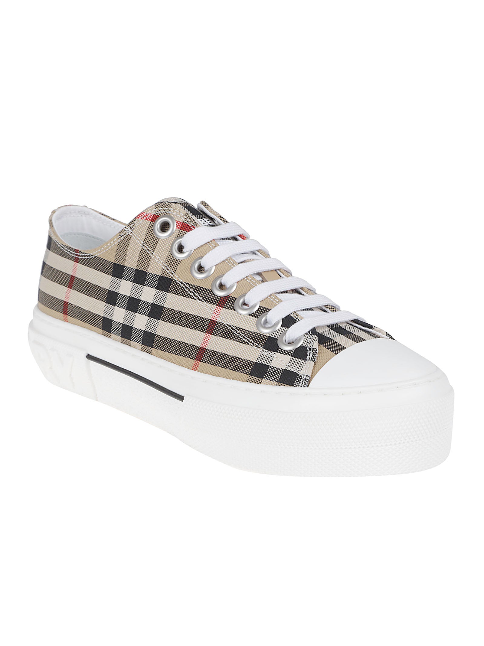 Classic Checkered Low-Top Sneakers with Embossed Branding