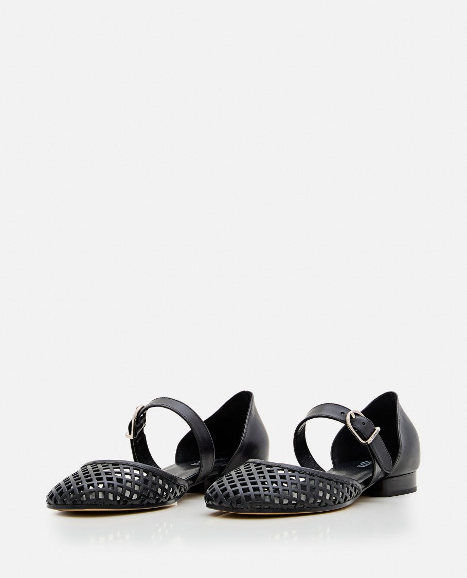 Perforated Net Ballerinas