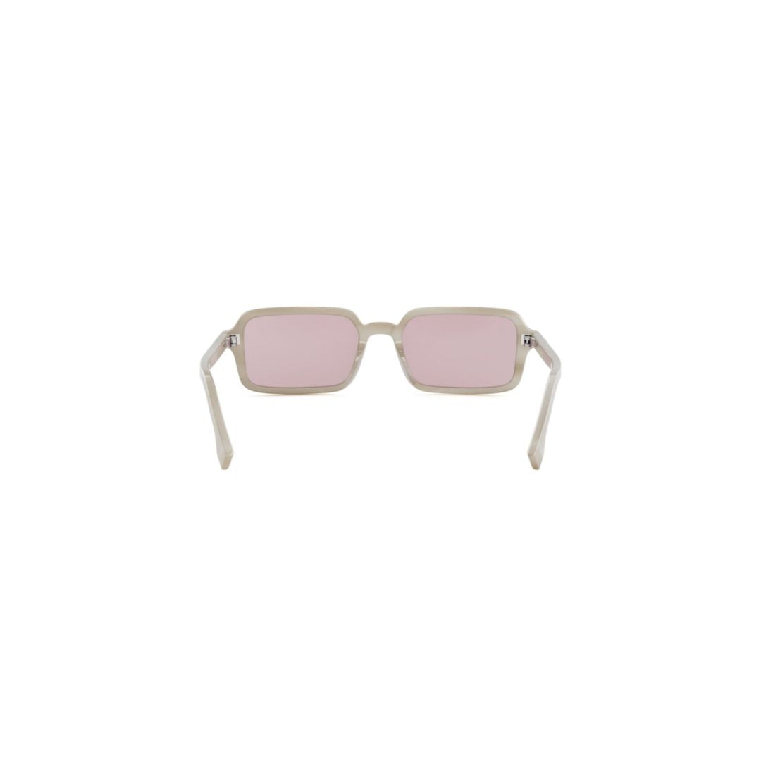 Fe40174i Translucent Acetate Rectangular Sunglasses