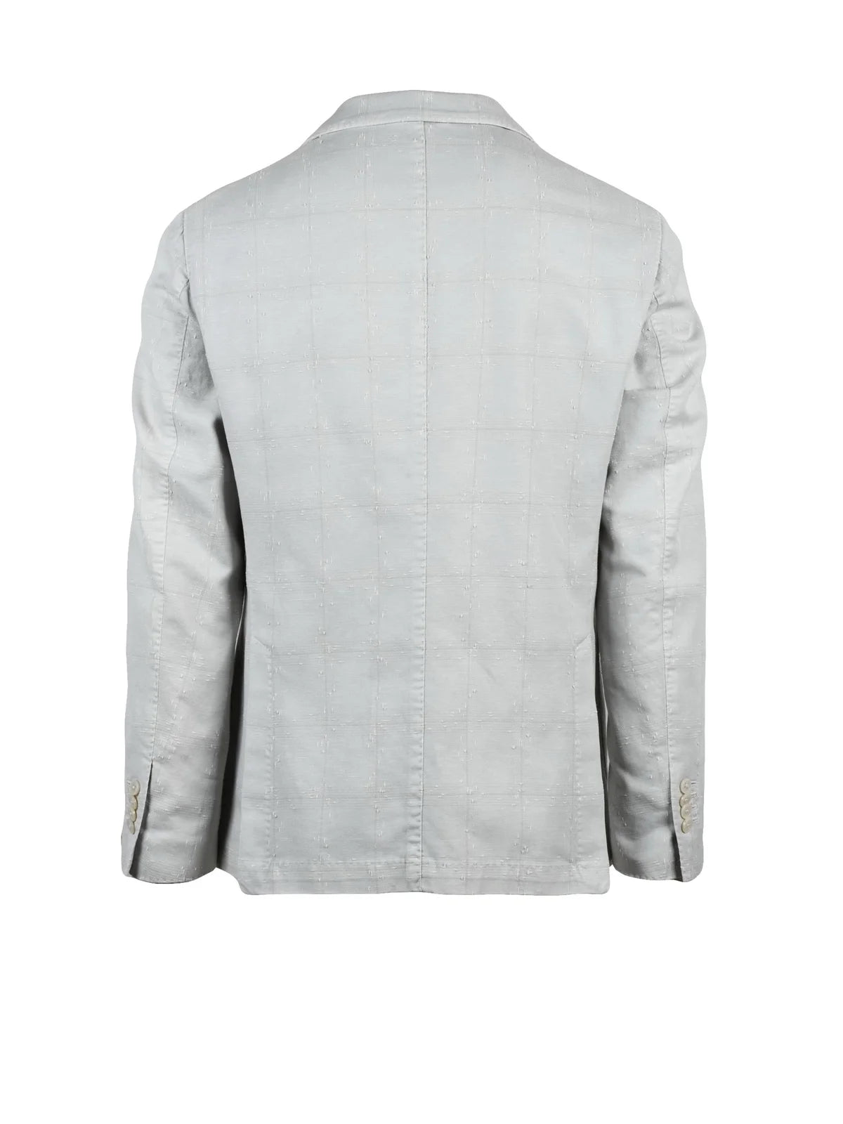 Light Grey Cotton Linen Polyamide Blazer Jacket