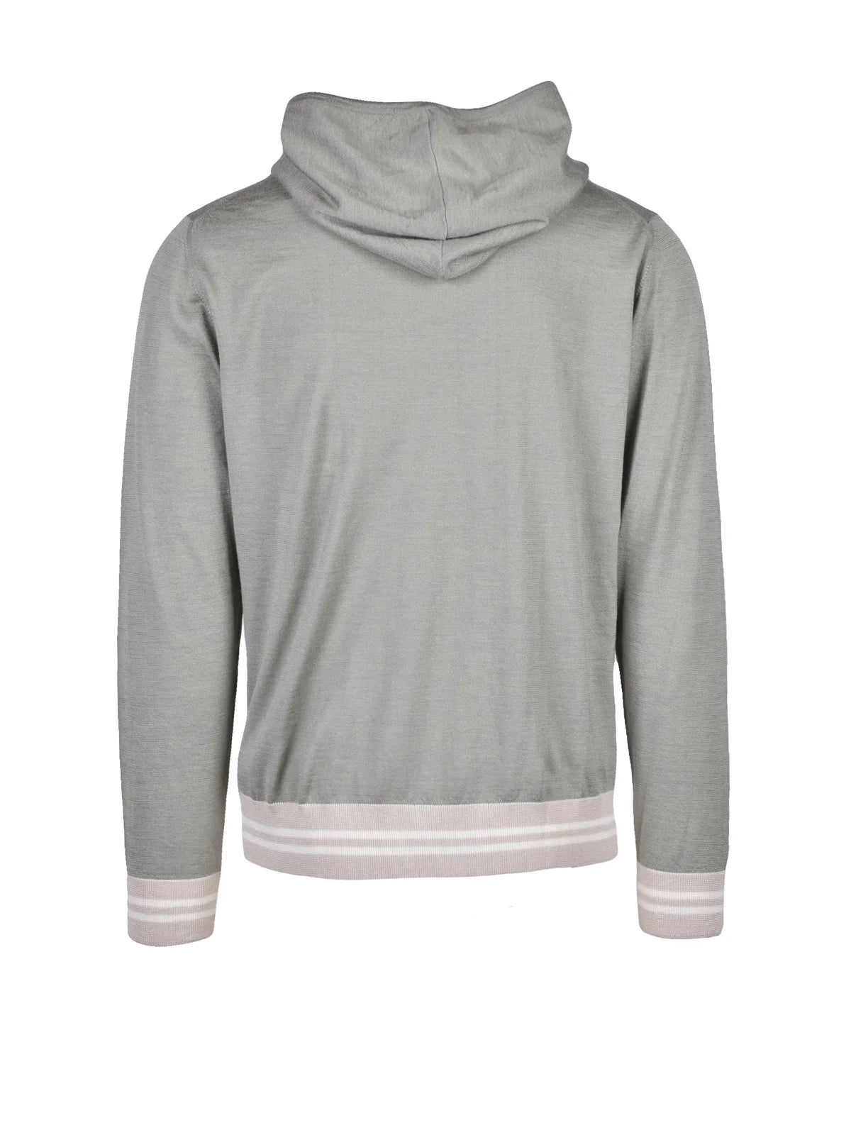 Sage Green Wool Silk Zip Knit Sweatshirt
