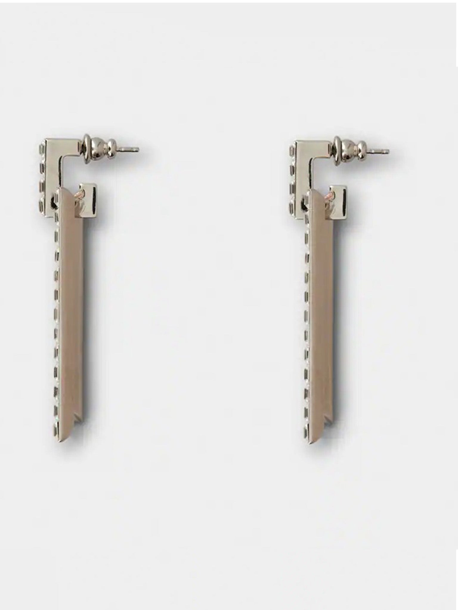 Square-Shaped Silver Earrings